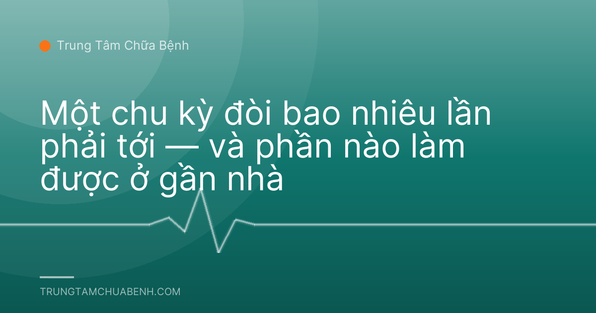 Một chu kỳ đòi bao nhiêu lần phải tới — và phần nào làm được ở gần nhà